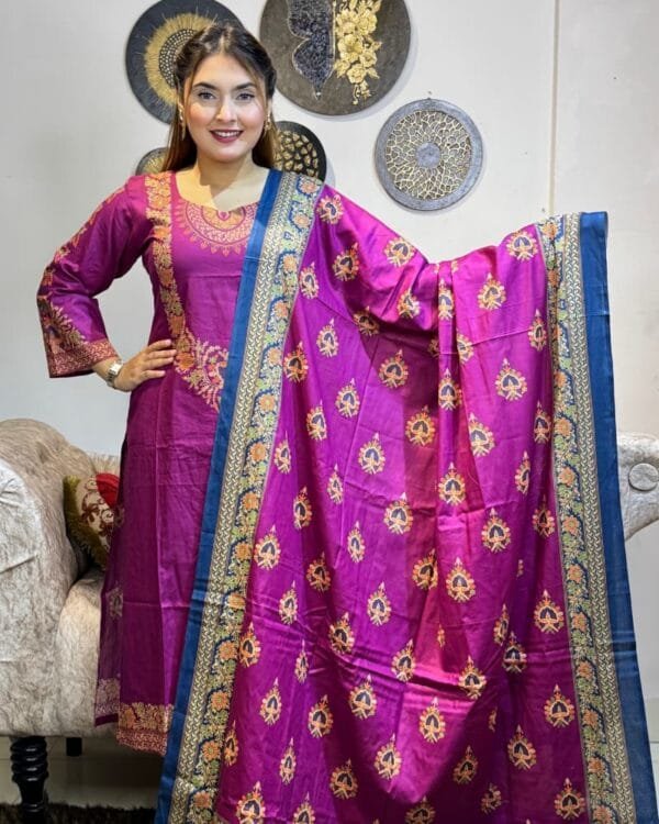 Sitahar Cotton Purple Code JK009 - Image 4
