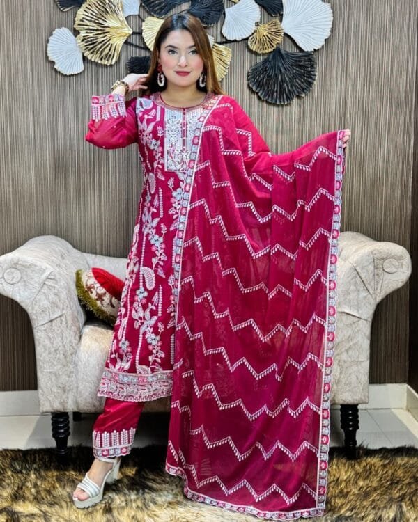 Luxury Chiffon Inspired By Pakistan Code LC112 - Image 4