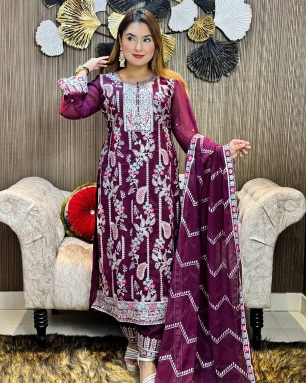 Luxury Chiffon Inspired By Pakistan Code LC113 - Image 2