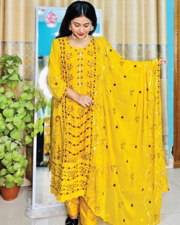 Indian Georgette Party Dress Code PD102 - Image 3