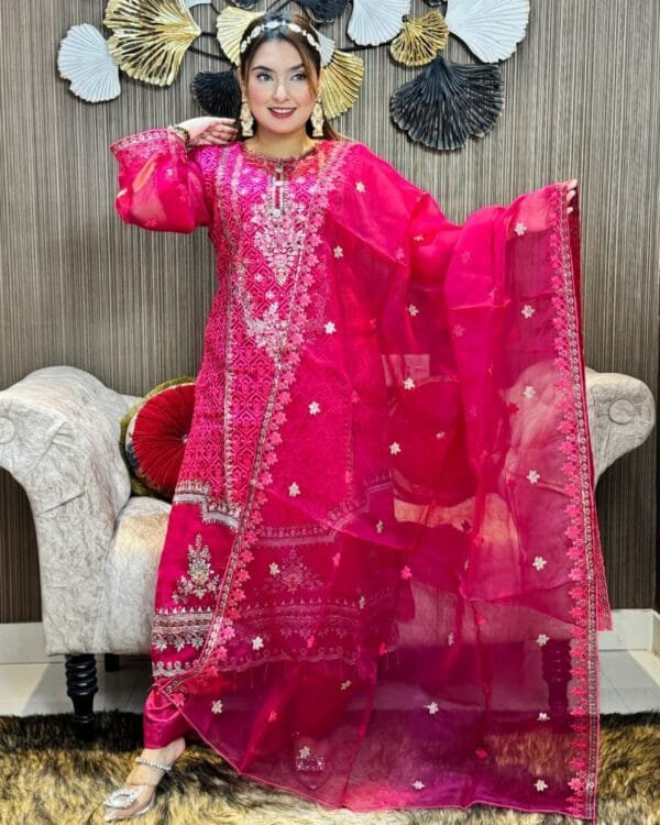 Premium Muslin Organza Code MO123 - Image 4