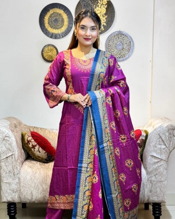 Sitahar Cotton Purple Code JK009 - Image 3