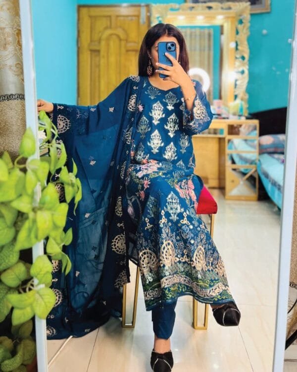 Indian Georgette Party Dress Code PD101 - Image 4